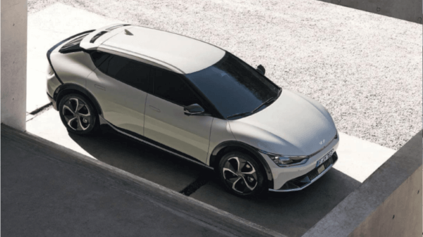 New Kia Electric SUV EV 6 parked